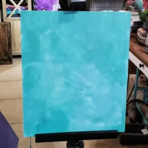 خلفية تصوير كنفاس لون تيفاني تركواز رسمة غيوم للمشروبات والمنتجات الصيفية