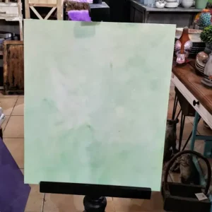 خلفية تصوير كنفاس لون ليموني فاتح أصفر مخضر رسمة غيوم للمنتجات