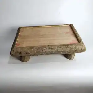 منصة تصوير مواليد خشبية مسطحة اطار جذوع شجر طبيعية تصميم ريفي