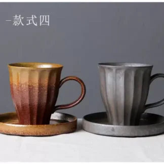 كوب من السيراميك حجري بدون صحن  سعة 280 مل