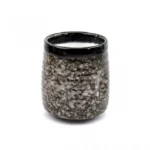 كوب لاتيه سيراميك بدون مسكة تصميم جرانيت أسود 250 مل