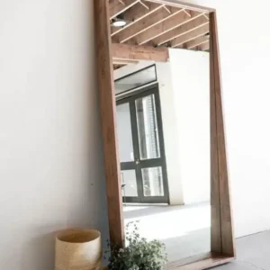 مرايا خشب طويلة صنوبر طراز ريفي 200 سم
