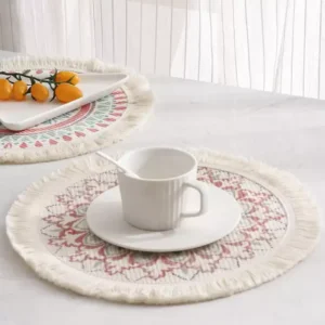 لبادة صحون دائرية حماية الطاولة تصميم أنيق