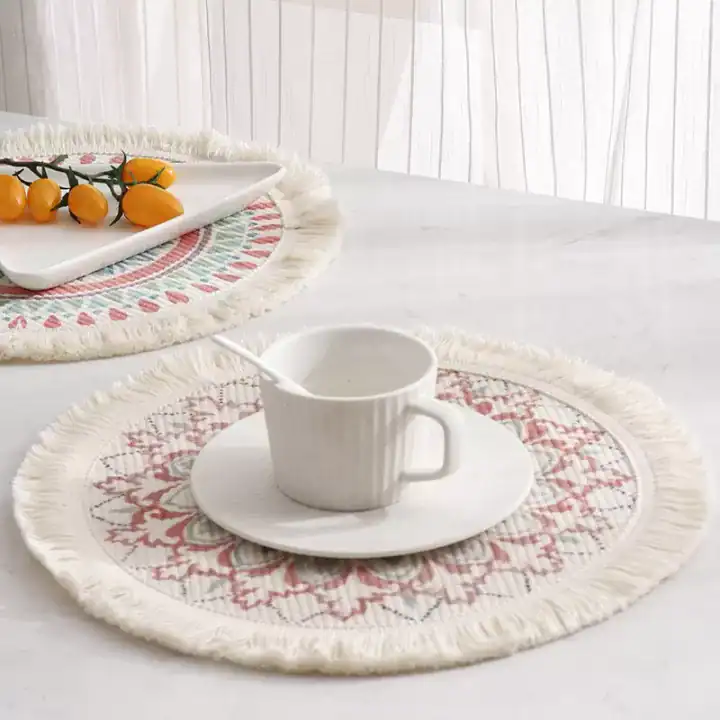 لبادة صحون دائرية حماية الطاولة تصميم أنيق