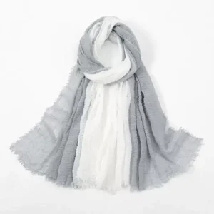 لفة قماش قطن لتصوير المواليد لون رمادي فاتح فضي متدرج مع ابيض