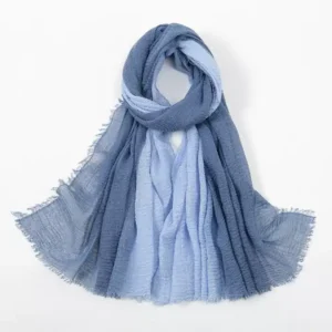 لفة قماش قطن لتصوير المواليد لون ازرق دنيم متدرج اومبري مع سماوي فاتح