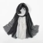 لفة قماش قطن لتصوير المواليد لون رمادي غامق متدرج اومبري مع ابيض