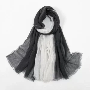 لفة قماش قطن لتصوير المواليد لون رمادي غامق متدرج اومبري مع ابيض