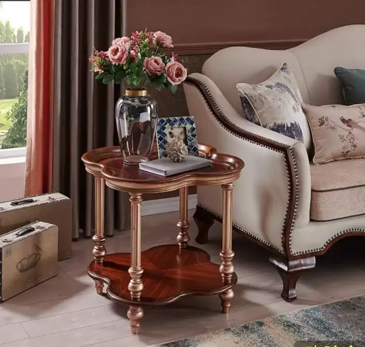 طاولة جانبية مزدوجة