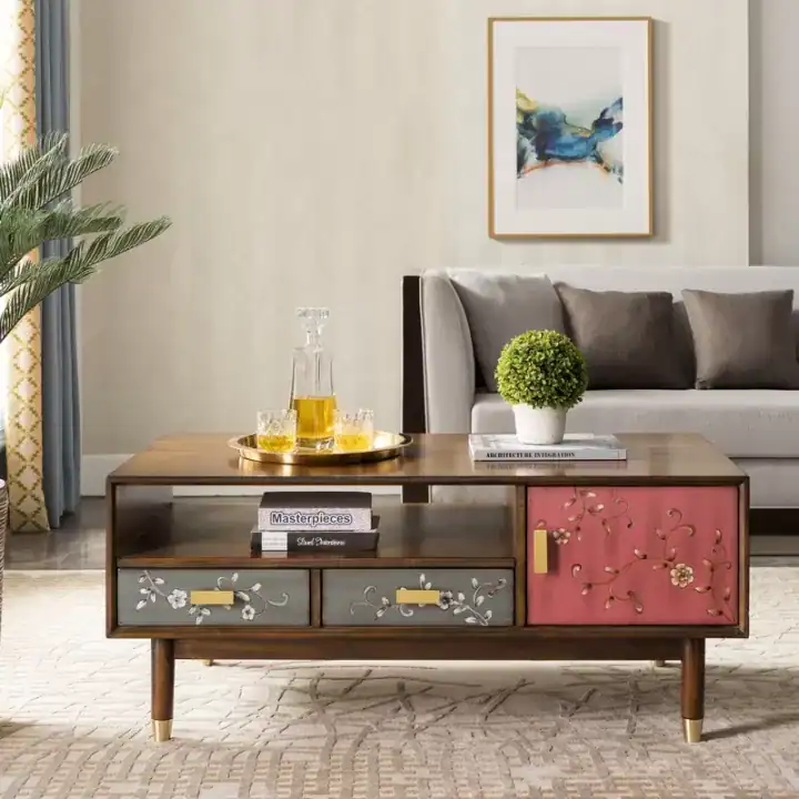 طاوله وسط خشب