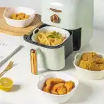 صينية سيراميك للقلاية الهوائية وعاء تقديم بطاطس ودجاج أبيض