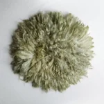 بساط فلوكاتي دائري من صوف الخروف الأسترالي الطبيعي بعدة ألوان لتصوير المواليد بأسلوب فني فاخر