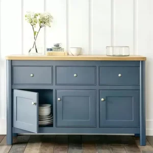 دولاب خشبي بثلاثة ادراج  ، بوفيه تحزين ، خزانة بوفيه جانبية، خزانة تخزين مميزة، ركن قهوة