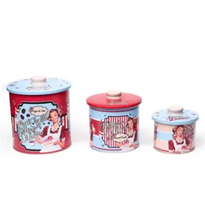 طقم علب معدنية من ثلاثة قطع