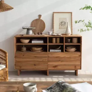 دولاب ريفي من خشب اربعة أدراج - مثالي للمداخل أو ركن القهوة أو البوفيه