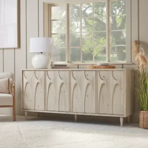 دولاب مدخل ريفي خشب صنوبر محفور 200 سم