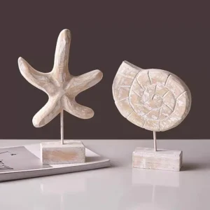 ستاند خشبي على شكل حلزون البحر