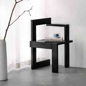 طاولة خدمة جانبية من الخشب الطبيعي