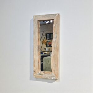 مرايا جدارية خشب طبيعي مستطيلة نحيفة للممرات