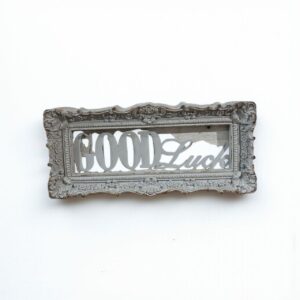 لوحة جدارية تحفيزية خشب GOOD Luck تصميم شابي شيك مفرغ ديكور مداخل