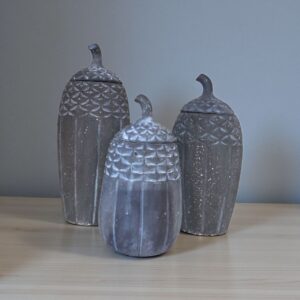 برطمان سيراميك بغطاء للديكور عدة احجام وألوان ريفية أنيقة - 6