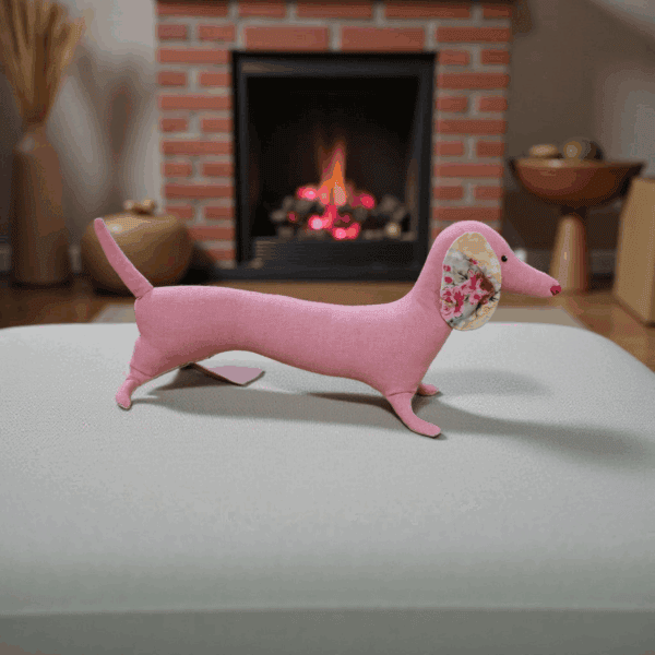 دمية قماشية يدوية على شكل كلب – تصميم لطيف بعدة ألوان