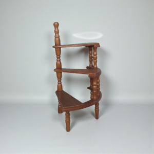 ستاند نباتات خشبي زاوية تصميم سلم حلزوني 3 ارفف لعرض الزهور