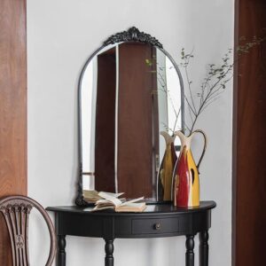 مرآة جدارية بإطار أسود أو بني – تصميم أنيق للمداخل والصالونات